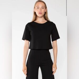 RIPLEY RADER black Ponte short sleeve top XS available a$118 NWOT